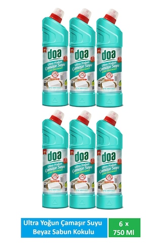Doa Ultra Çamaşır Suyu Beyaz Sabun Kokulu 6 X 750 Ml 6'lı Set