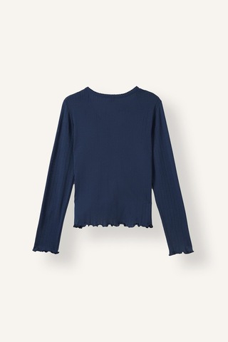 Defacto Regular Fit Uzun Kollu Hırka Üst Geniş Paça Alt Pijama Takımı H4375ax26aunv241 Lacivert-nv241