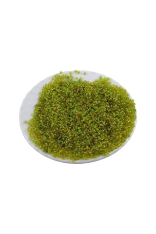 08 Kum Boncuk İçten Boyalı Fıstık Yeşil 3 Mm 80 Gr