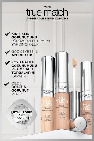 L'Oréal Paris True Match Aydınlatan Serum Kapatıcı - 1N 11 ML