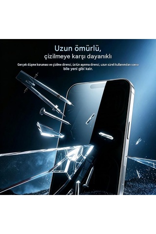 Apple Uyumlu iPhone 18 Pro Max Tam Kaplama Hayalet Ekran Koruyucu Gizlilik Privacy Cam