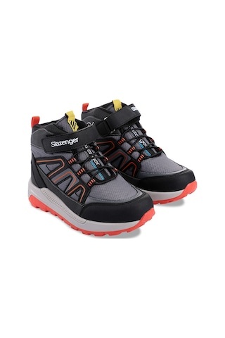 Slazenger KEPHAS IN Çocuk Cırt Cırtlı Koyu Gri / Turuncu Bot