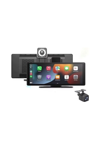 Leerfei Lf-1026 Taşınabilir Hd Dokunmatik Ekranlı Kablosuz Araç Multimedya Oynatıcısı -carplay Andro 10.2"
