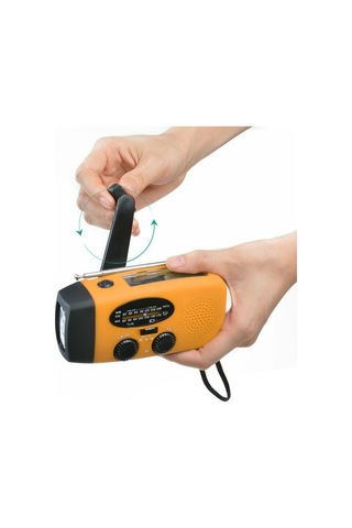 Vkemall Acil Durum Radyosu El Kranklı Güneş Enerjili Hava Durumu Radyosu 1200mah Am / Fm Turuncu