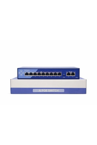 3dcool 3d-pse08 10 Port Kamera Poe Switch 8xpoe 2xuplink 120w 250mt