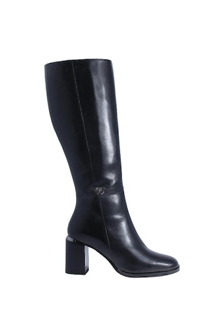 Poletto Hakiki Deri Sıyah Çizme Topuklu 2097 55 Bfl Yk-2063 Siyah