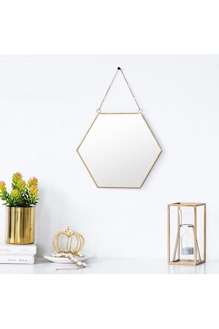 Pazly Suntek S Magideal İskandinav Ferforje Duvar Boyama Banyo Ayna Asılı Altın Wd Altın