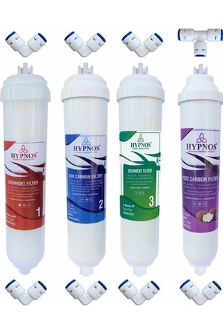 Hypnos Reverse Osmosis System Kapalı Kasa Su Arıtma Cihazı Için 4Lü Filtre Seti