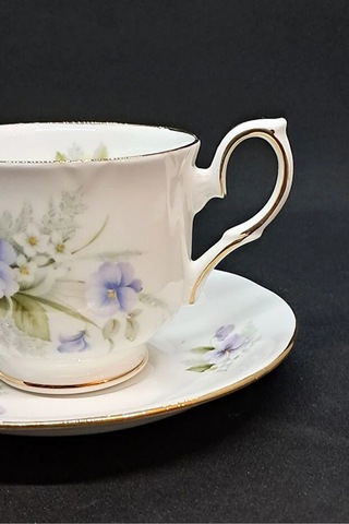 Bone China Mavi Güzellik Antika Porselen Duble Kahve Fincanı 2 Parça 120 Ml