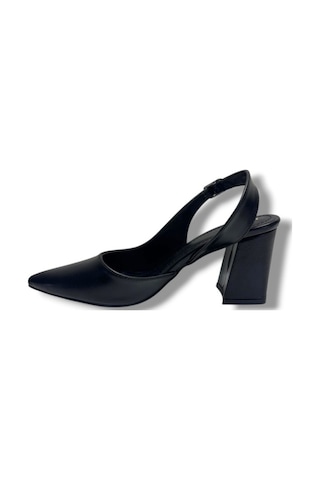 Gedik Pasha 909-26 Cilt Kare Topuk Kadın Stiletto 8cm Siyah