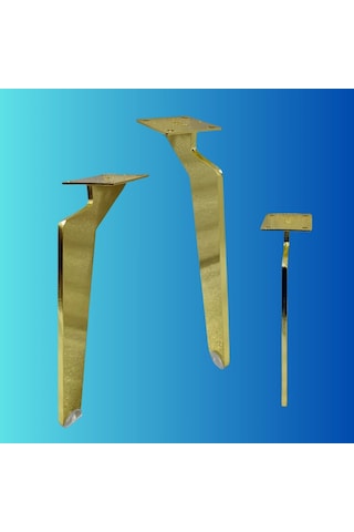 20 Cm Metal Tabanca Ayak Koltuk Ayağı Mobilya Ayağı Ünite Ayağı Konsol Ayağı Puf Berjer Ayağı Gold