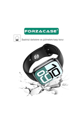 Forzacase Apple Uyumlu Watch  11 46mm İle   Önü Kapalı Ekran Korumalı Şeffaf Silikon Kılıf - Fc010