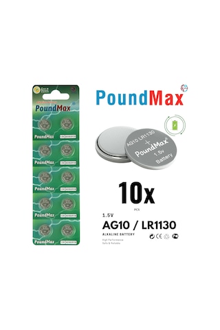 Lexroo 10 X Ag10, Lr54,1,5v Alkalin Düğme Pil