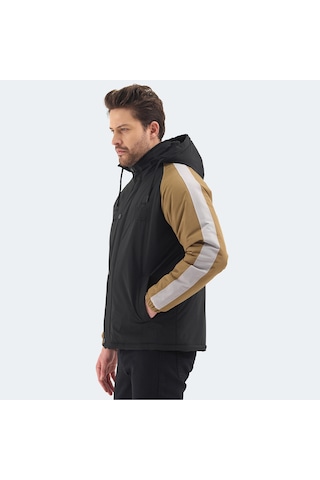 Slazenger HINOX Erkek Kapüşonlu Siyah Mont & Kaban