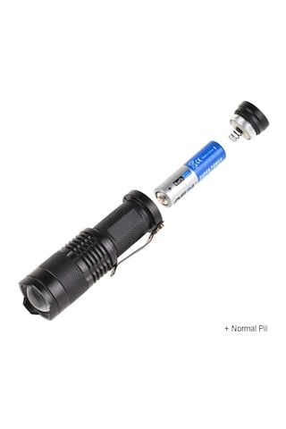 Mini Güçlü Şarjlı Pilli El Feneri Wt-304 Çokrenkli
