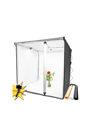 Triline 80 x 80 CM Profesyonel Stüdyo Led Işıklı Ürün Fotoğraf Çekim Çadırı