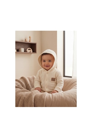Minory Baby - %100 Pamuk Hırka Waffle Kumaş Bej Bej Minory Baby - %100 Pamuk Hırka Waffle Kumaş Bej Bej