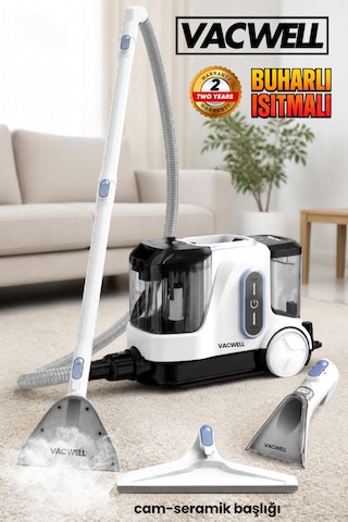 Vacwell Buharlı Halı Ve Koltuk Yıkama Makinası 2000w Cam Silme Aparatlı Vac13