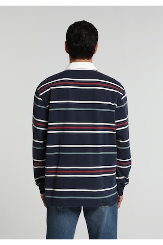 Colin's Colins Relaxed Fit Polo Yaka Çizgili Erkek Lacivert Uzun Kol Tişört Cl1081809 Q1.v1 Nav