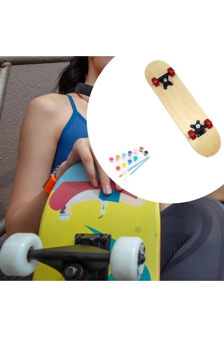 Pazly Suntek Çocuklar Için Boş Graffiti Kaykay Dıy 43x13cm Bej Ahşap Bej