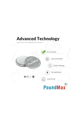 Poundmax Lityum Cr2016 Düğme Hücreli Pil, 3 V 1 X Blister 5 Adet
