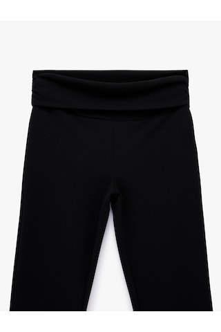 Koton Slim Fit Normal Bel Düz Paça Tayt Pantolon Siyah 6wal40109ık Siyah