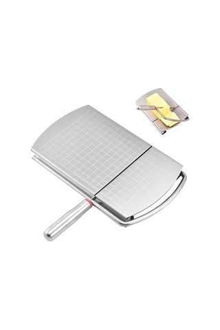 Createtech Dahili Bıçaklı Çelik Peynir Dilimleyici Tahtası, Pratik Kullanım 1 Parça