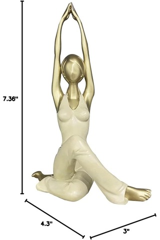 Semeid Yoga Yapan Kadın Heykeli Figürü