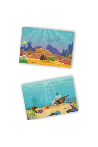My Sticker Book '' Su Altı Dünyası-vahşi Hayvanlar'' , 2li Set Tükenmeyen Sticker Kitabı