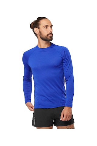 Salomon Cross Run Ls Tee M 19734 Lacivert