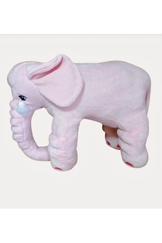 Peluş Pembe Fil 60 Cm Sevimli Konforlu: Peluş Uyku Yastığı Ve Sarılma Arkadaşı Dekoratif Oyuncak