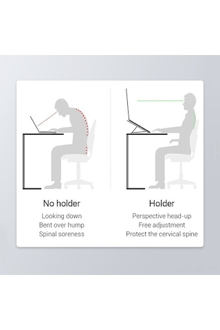 Didadodo Vention Katlanabilir Dizüstü Standı - 6 Ayar Pozisyon, Kaymaz Taban, 17 İnçe Kadar Tablet Ve Laptop Uyumlu, Küçük Boyutlu Tasarım