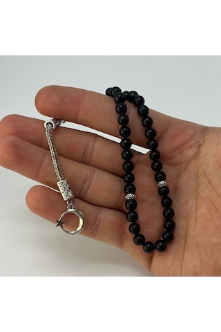 Sertifikalı Shungite 6mm 33lük Doğal Taş Tesbih