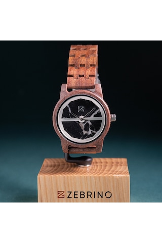 Zebrino Zbr-mr-dm Dark Marble Ahşap Erkek Kol Saati 41 Mm