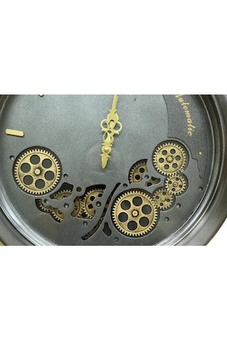 Kenpazar Saat Çarklı Yuvarlak Duvar Saati Dekoratif Hediyelik çok Renkli