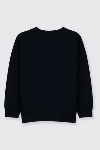Panço Erkek Çocuk Bisiklet Yaka Lacivert Sweatshirt
