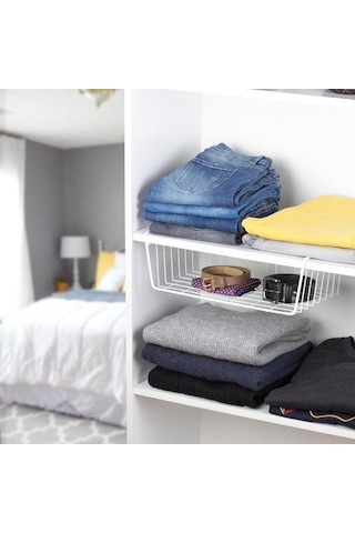 Suntel Dolap İçi Pratik Raf - Beyaz Beyaz