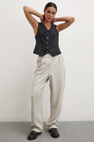 Never More Kemer Detaylı Klasik Pantolon Taş