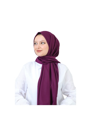 Şal Zarif Başörtüsü Eşarp Tesettür Giyim Uzun Abiyelik Mor