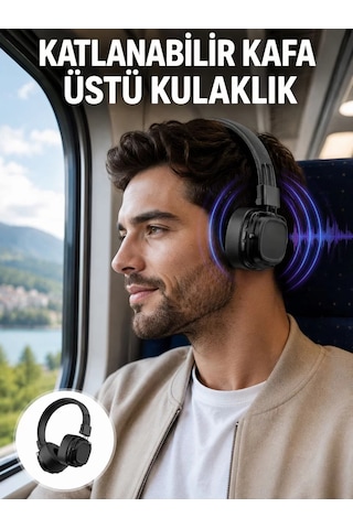 Northcity Kablosuz Kulak Üstü Bluetooth Kulaklık - Yeni Nesil Ergonomik Tasarım Ve Derin Bass