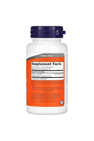 Now Foods Acetyl-l Carnitine 500 Mg Amino Acid Brain And Nerve Ce