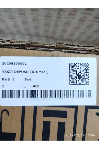 Antor/lombardini Yakıt Mazot Deposu Plastik Kırmızı Ad320/15ld315/350 6,5hp/7,5hp