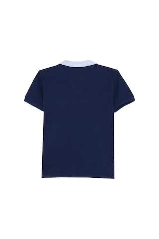 Erkek Slim Fit Dar Kesim %100 Pamuk Lacivert Polo Yaka Tişört-50253 Lacivert