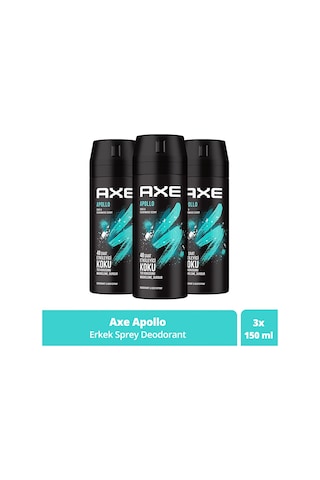 Axe Apollo Erkek Deodorant & Bodyspray 3 x 150 ML