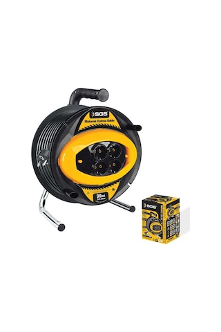 Makaralı Uzatma Kablosu 3x2,5 30mt Sgs 2134