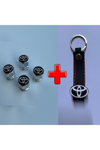 Toyota Verso İle Uyumlu Logolu Alüminyum Sibop Kapağı Ve Silikon Anahtarlık