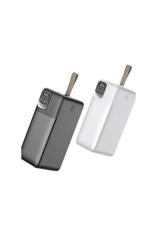 P32-5 50.000 Mah Powerbank 22.5w Hızlı Şarjlı Dijital Göstergeli Taşınabilir Şarj Cihazı-1630 Siyah
