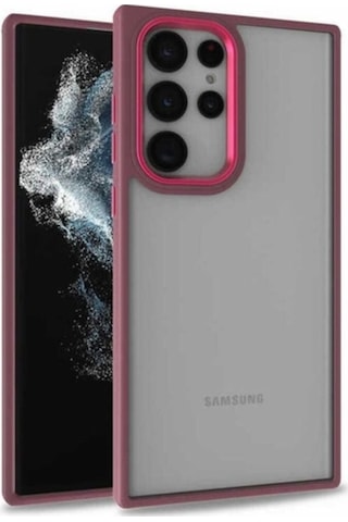Galaxy S22 Ultra Kılıf Zore Flora Kapak Kırmızı