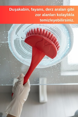 Grimorlife Lavabo Duşakabin Ve Küvet Fırçası - Kaliteli Plastik - Lavabo, Duşakabin, Küvet Ve Banyo Fırçası