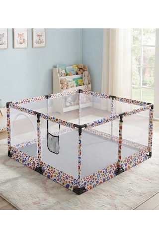 Missidea Bebek ve Çocuk Çok Renkli Oyun Parkı Güvenli Oyun Alanı 120x120 Cm